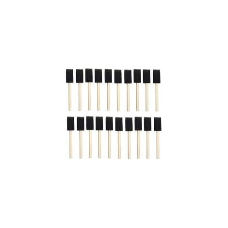 25 Stück Malerschwämme Aus Schaumstoff Mit Holzgriff, Flexible Poly-schaumstoffpinsel, Abgeschrägt Für Acrylfarben, Lacke, Handwerkskunst, 1 Zoll