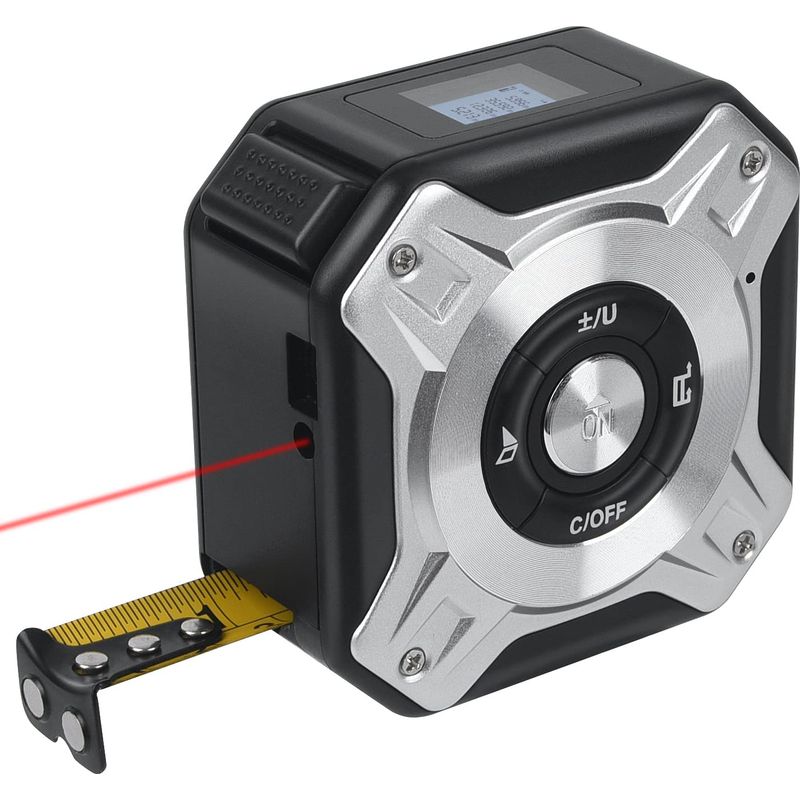 2-in-1 Laser-entfernungsmesser Maßband, Wiederaufladbares Laser-maßband Mit 40m Laser Und 5m Maßband, Usb-wiederaufladbar Mit Lcd-hintergrundbeleuchtung, Digitalanzeige Für Länge/fläche/volumen/messun