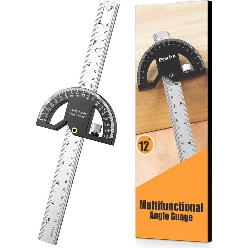 Winkelmesser, Anreiß- Und Messlineal Für Die Schreinerei, 300 Mm Edelstahl-schreinerlineal, Winkelsucher 0-180° Zum Malen, Zeichnen Und Messen