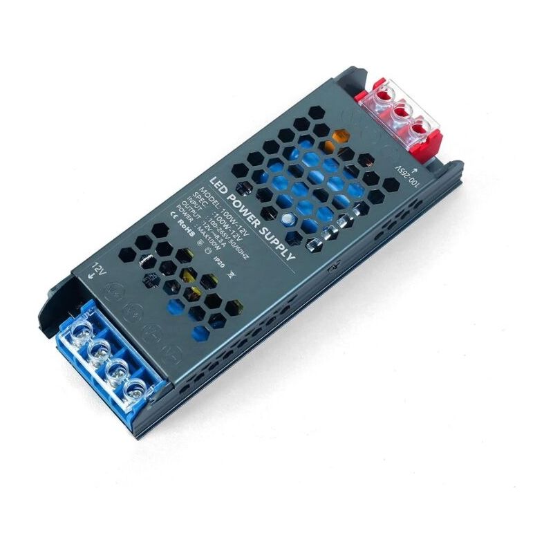 220v 12v 100w Led-treiber, Schaltnetzteil 220v Ac Auf 12v Dc 8,3a Ultradünner Transformator-adapter Konstantspannungs-treiber Niederspannungsadapter Für Led-streifen