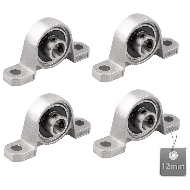 4 Stück Pillow-block-lager, Lagergehäuse, Kugellager, Zinklegierungslager, Fußlager, Kugellager, Mit Massivem Gusseisensockel (größe: 12 Mm)
