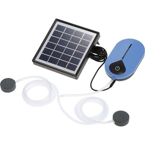 Solar-teichbelüfter, 1,5 W, 6 V, 0,5 L/min - 0,9 L/min, Steckbare Solare Sauerstoffpumpe, 3600 Mah, Geeignet Für Teiche/gärten.