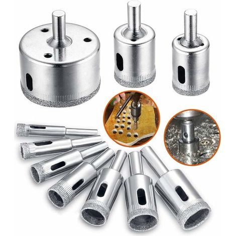 Diamantbohrer, Bohrerset, Kernbohrer 8 Bis 50 Mm, 10-teilig