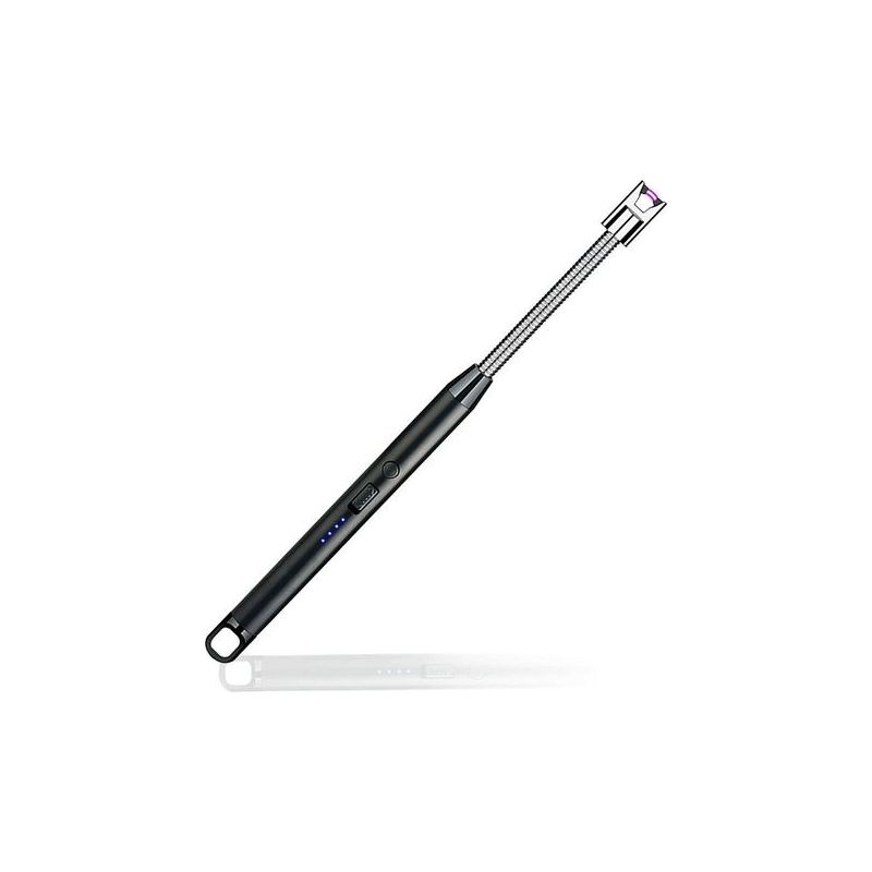 Allume Elektrische Kerze, Usb Wiederaufladbarer Elektronischer Bogen-feuerzeug Mit 360º Flexiblem Windschutz, Schwarz Für Business