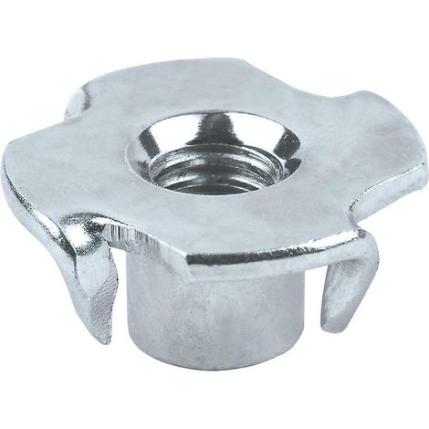 M8 T-nut Mit Klauen (25er-pack) Aus Legiertem, Verzinktem Stahl, Vierstiftmutter, T-nut Mit Vier Stiften, Für Holzbearbeitung Und Möbelbau