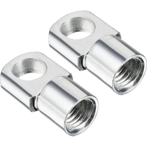 Gasfeder-endstück M8 Innengewinde 8 Mm Lochdurchmesser Stahl A3 Silber 2 Stück