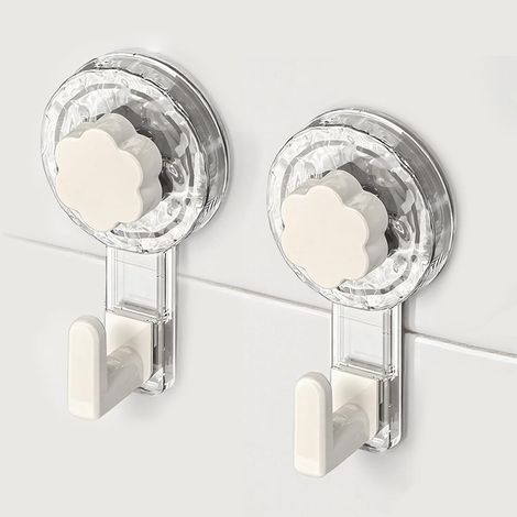 Handtuchhaken Für Badezimmer, Extra Starke Wiederverwendbare Saugnapfhaken Für Badezimmer, Küche, Camping & Auto, Badezimmer-handtuch-saugnapfhaken (klar+weiß, 11.26.24.3cm2)