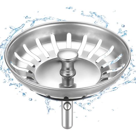 80mm Küchenablaufstopfen - Verdickter Edelstahl-korb Für Küchenspüle - Universeller Siebablauf Gegen Verstopfung Mit Haarfang Und Filter Für Küchenspülen