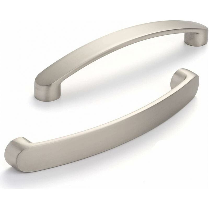 6er-set Möbelfrontgriffe Aus Zinklegierung – Gebürstete Nickel-oberfläche – Lochabstand 160 Mm – Inklusive Schrauben Für Einfache Montage