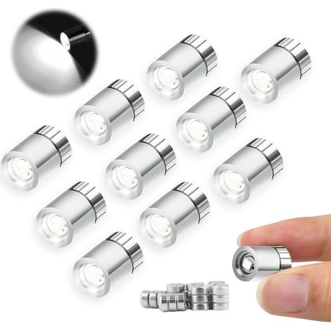 10 Stück Mini-led-leuchten, Miniatur-led-lampe, Mini-led-lampe Mit Batterie, Batteriebetriebene Mini-led, Kleine Led-leuchte Für Puppenhäuser, Vitrinen Und Bausteine-spielzeug.