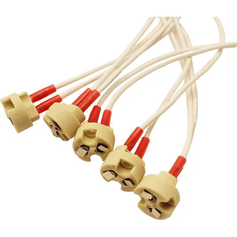 10er-pack Mr16-fassungen Mit Keramiksockel, G4, Gu5.3, G6.35, Gy6.35, Gx5.3, Gz4, Mr11 Zweistift-sockel Mit Kabel, Ideal Für Led- Und Halogenlampen. (5)
