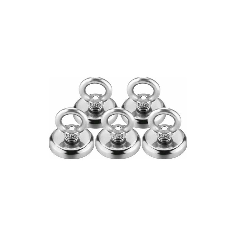Neodym-magnet, 32mm Starker Magnet 35kg Zugkraft, Runder Magnetischer Neodym-magnet (5 Stück)