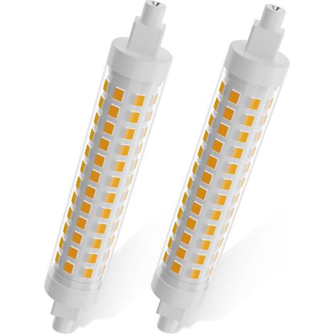 Led R7s Glühbirne 118mm, Nicht Dimmbar, Kaltweiß 3000k, 9w Entspricht 125w Halogenlampen, 1300lm, R7s Sockel Lineares Led-licht Für Strahler Und Wandleuchte, 2 Stück [energieeffizienzklasse E]