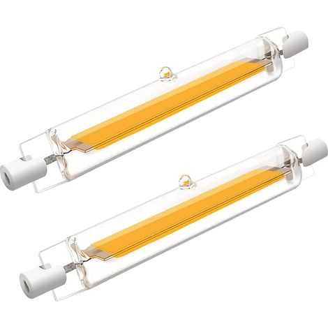R7s Led-glühbirne 118mm Dimmbar, Led Cob Glühbirnen Warmweiß 3000k, 2000lm Flimmerfrei, 118mm 20w Glühbirne Entspricht Halogenlampe J118 100w, Ac 220-240v, 2er-pack [energieeffizienzklasse F]