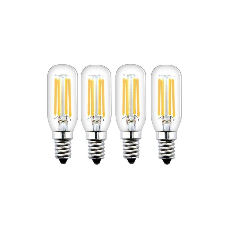 4er-pack Led-lampen E14, Nicht Dimmbar, 4 W Mit 400 Lm, Entspricht 40-w-halogenlampe, T26 Glühfadenlampe Für Kühlschrankbeleuchtung (warmweiß 2700 K, 4 Stück)