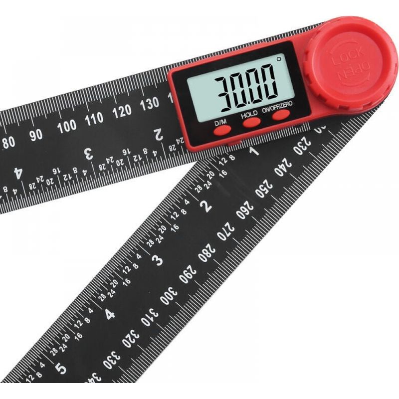 300 Mm Digitaler Winkelmesser-lineal, 2-in-1 Digitaler Winkelmesser Mit Lcd-anzeige Und Feststellfunktion Für Holzarbeiten, Haushalt Und Handwerker