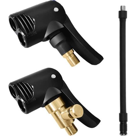 2 Stück Auto-reifenventiladapter, Aufblasdüse, Adapter, Gewindeter Pumpenkopf Als Ersatz Mit Doppelventil, Für Auto-, Fahrrad- Und Motorradreifen