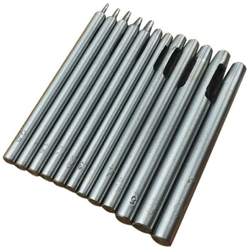 10 Stück Leder-lochstanzer, Hohlloch-stanzwerkzeug Aus Stahl, Rundes Lochstanzer-set Für Leder, Zum Stanzen Von Löchern In Armbändern, Uhrenarmbändern Und Gürteln, 0,5 Mm–5 Mm