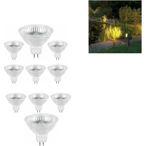 Halogenlampe 10er-pack Gu5.3 35w 12v, 400lm Warmweiß 2700k Dimmbar, Mr16 Halogen-spotlampe