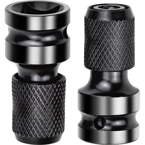 2 Stück Adapter Von 1/2" Vierkant Auf 1/4", Schlagadapter, Schnellwechsel-konverter Für Ratschenschlagschrauber Und Schraubendreher-bithalter