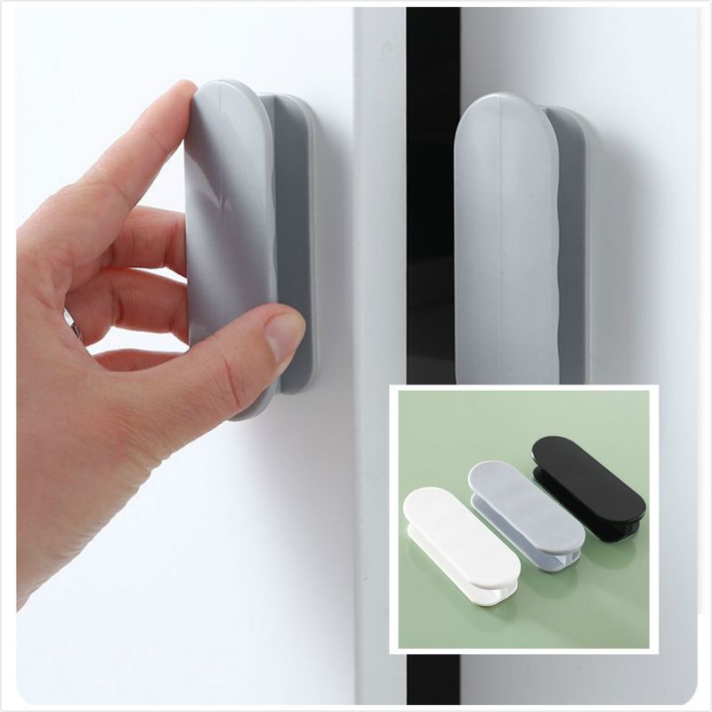 8er-pack Selbstklebende Schiebetürgriffe, Fenstergriffe, Kunststoff-türgriffe, Möbel-, Schrank-, Kühlschrank-, Fenster- Und Schrankschubladenknöpfe - Weiß + Grau + Schwarz