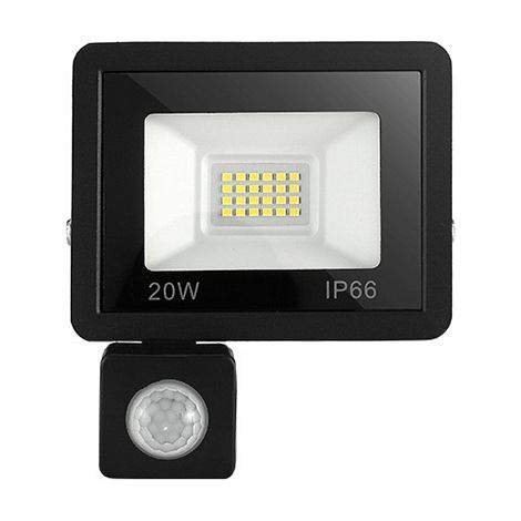 20w Led-außenstrahler Mit Bewegungsmelder 6500k, Ip66 Led-außenstrahler Mit Sicherheitsleuchte Und Bewegungsmelder, Für Garten, Terrasse, Rasen, Party, 180-240v