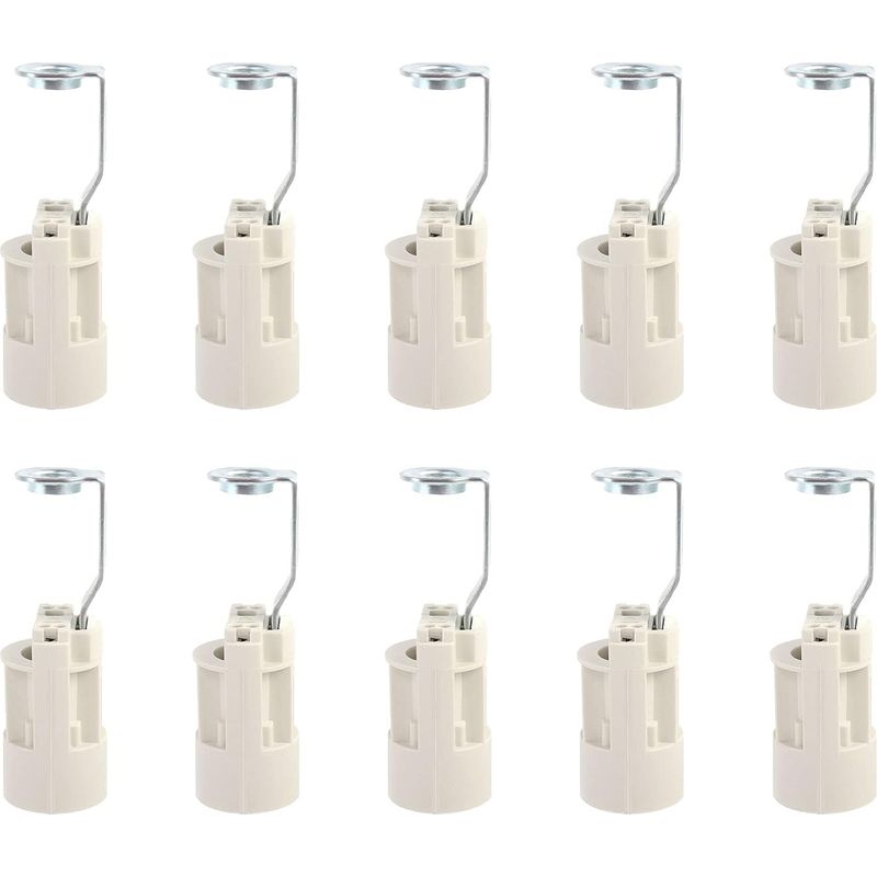 Fassung Für E14-glühbirne, Verstellbare E14-lampenfassungen, Adapter E14-fassung, Bajonettfassung, Kerzenlampenhalter Für Led-lampen, 10 Stück (weiß)