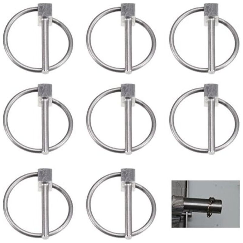 Sortiment Aus 8 Klappbaren Splinten, 3 Mm Edelstahl-sicherungsstifte, Sicherungsstifte, Verankerungsstifte, Sicherungsschrauben, Ringförmige Splinte