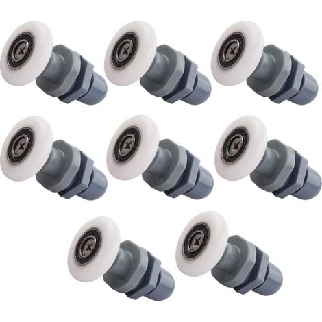 8 Stück Rollen Für Duschabtrennung, 23 Mm Duschrollen, Schiebetür-rollen, Einzelne Duschlaufrollen, Für Glastüren Mit Einer Dicke Von Ca. 4 Bis 6 Mm