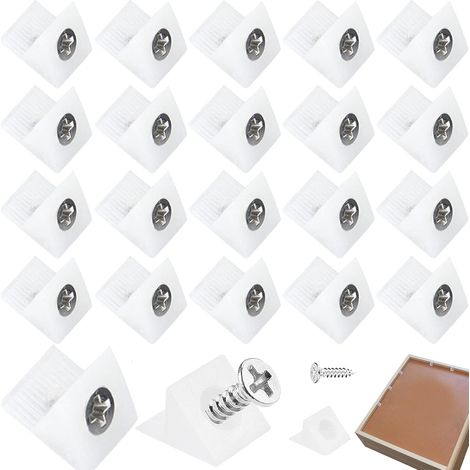100 Stück Schubladenverbinder, Schubladenboden-reparaturset Für Kleine Schubladen, Reparaturkeile Mit Schrauben Zur Befestigung Bei Abgesackten Regalen Und Möbeln