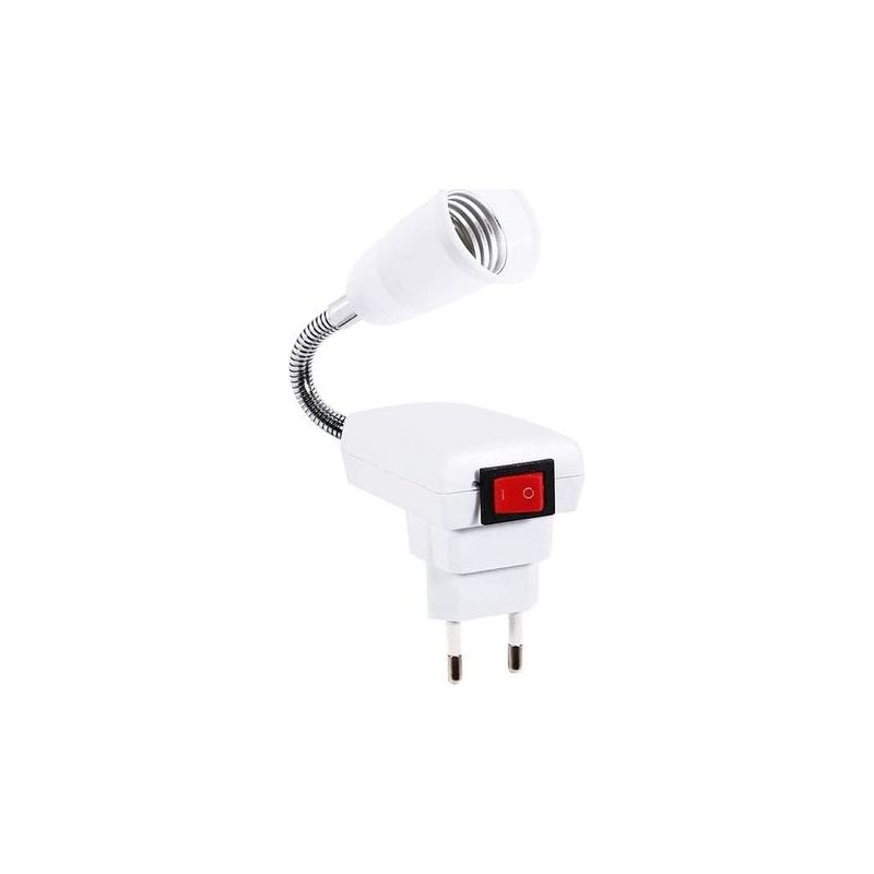 Kabellose E27-fassung Mit Schalter - 360 Grad Verstellbar - Büro, Schlafzimmer