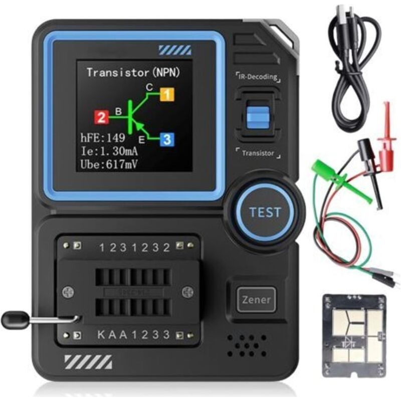 Lcr-p1 Transistortester, Transistormessgerät Mit Farbdisplay, Kondensator-dioden-widerstandsmesser, Lcr-messgerät, Lcr-widerstandsmesser, Multifunktionstester Für Npn Pnp Mosfet Ir