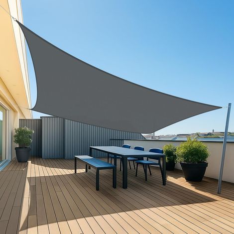 Quadratisches, Wasserdichtes Schattensegel 4 X 4 M Aus Pes Mit 95 % Uv-schutz Für Garten, Terrasse, Balkon, Patio Und Außenbereich – Anthrazit