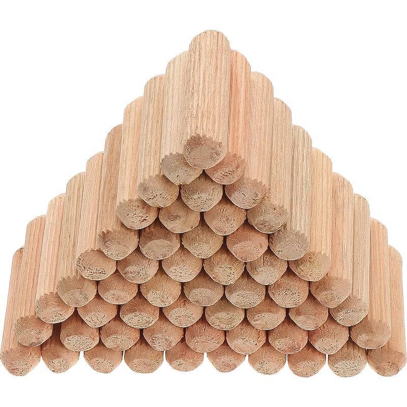 400 Stück Holzdübel 10x40mm, Möbeldübel, Geriffelte Holzdübel, Holzdübel Für Möbelhandwerk Und Heimwerkerprojekte