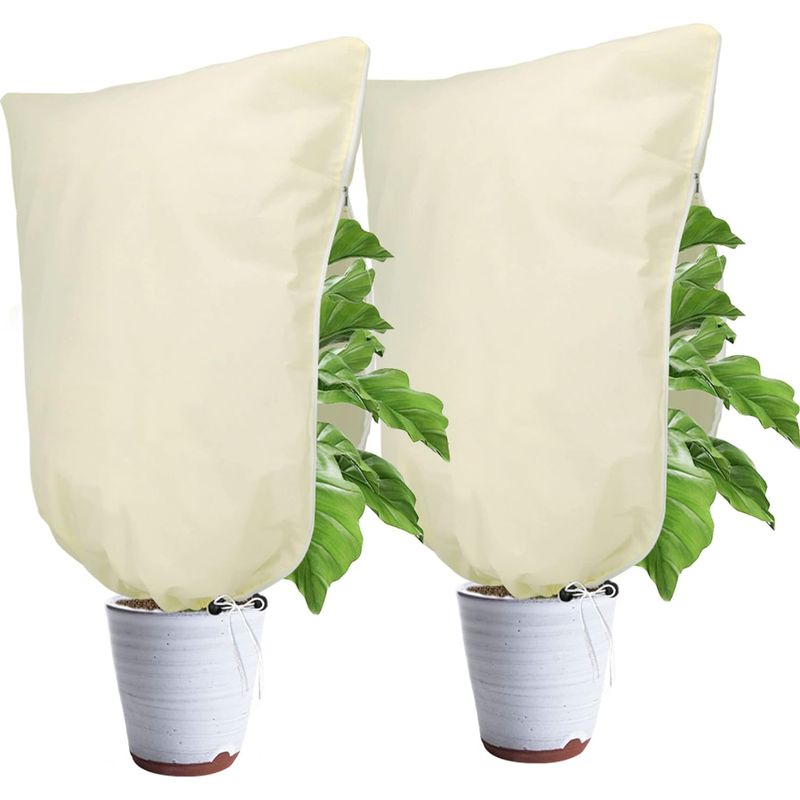 2 Stück 100/80 Cm Pflanzenschutzhauben, Pflanzenschutzsack Mit Reißverschluss Und Kordelzug