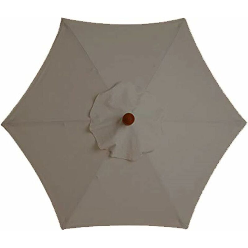 Ersatzbezug Für Sonnenschirm - 6 Streben - 3 M - Wasserdicht - Uv-schutz - Ersatzstoff (3m / 9.8ft, Khaki)
