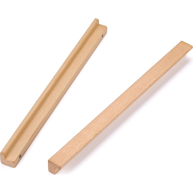 6er Set Möbelgriffe Aus Holz, Lochabstand 96 Mm, Holzschrankgriffe Für Küche, Schrank Und Kommode