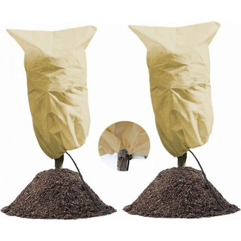 2er-pack Winterabdeckungen Für Pflanzen, Pflanzenschutz 60 X 80 Cm, Winterhaube, Wiederverwendbare Pflanzenschutzhülle, 70g/m²