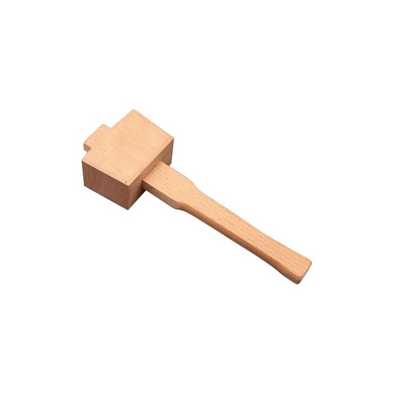 Holzhammer Aus Buchenholz Mit Komfortablem Griff, Geneigte Schlagfläche, Holzhammer Für Schreinerarbeiten Und Heimwerken, Werkzeug Für Die Holzbearbeitung (245 Mm)