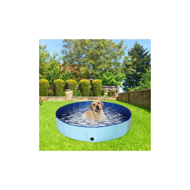 Hundepool, Faltbares Haustierbadewanne, Großer Pvc-pool, Planschbecken Für Haustiere, Hundepool 80x20cm
