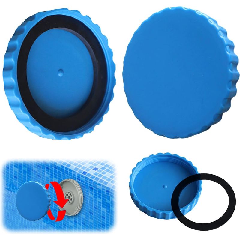 Winter-schließset Für Intex- Und Bestway-pools, 2 Winterstopfen Mit Passenden Dichtungen, Poolzubehör, Frostbeständiger Wasserdichter Winterstopfen Für Den Pool