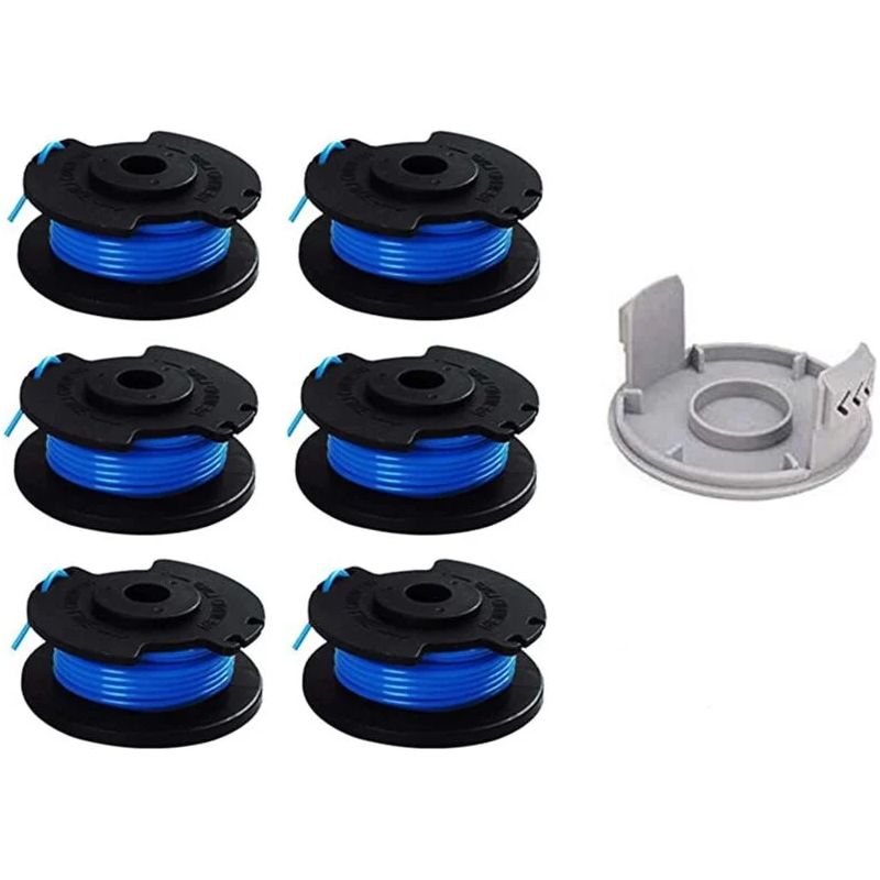 7 Ersatzspulen-pack Für Rasentrimmer, Kompatibel Mit Ryobi One+ Ac14rl3a, Kabelloser Fadenkopf, 6 Spulen + 1 Trimmkopf-abdeckung