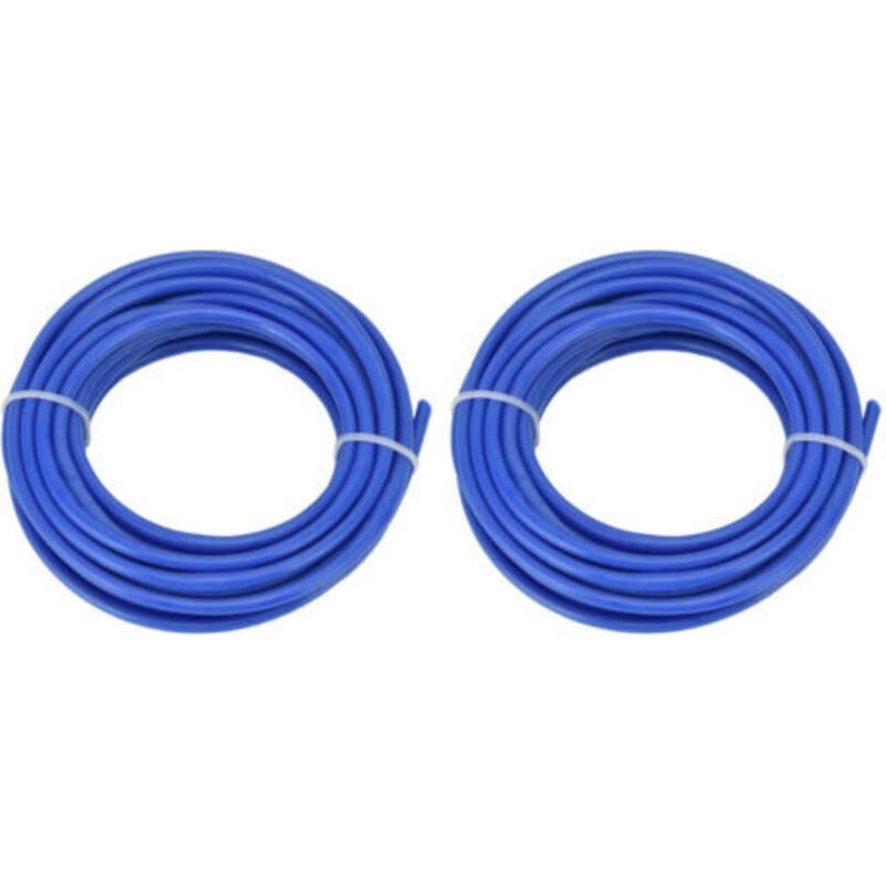 2 Stück Runde Schneidleine 4,0mm Für Rasentrimmer 5m Blau