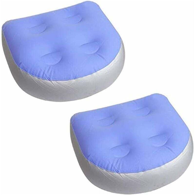 Set Aus 2 Aufblasbaren Kissen Für Whirlpools Und Pools Mit 4 Saugnäpfen