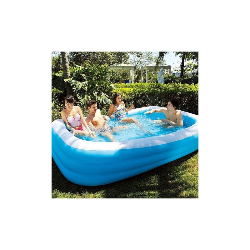 Aufblasbares Schwimmbecken 155x108x46cm – Pvc 0,4mm Durchstichfest – Komfortabel Für Kinder Und Erwachsene – Einfach Aufzublasen Und Zu Entleeren –