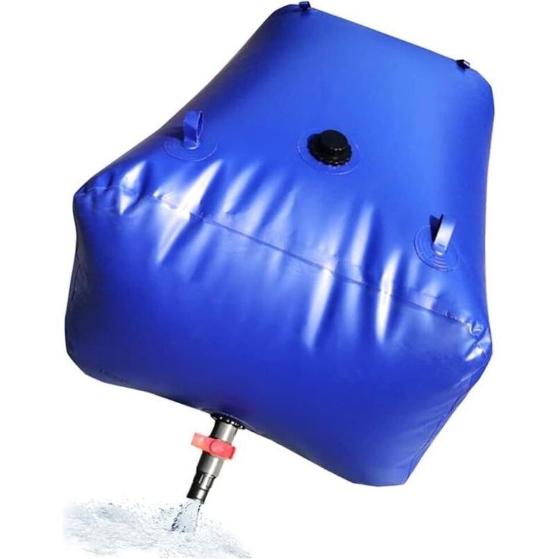 Faltbarer Wassertank 350 L – Weiches, Korrosionsbeständiges Pvc – Maße 1x0,7x0,5 M – Hahn Für Effiziente Bewässerung - Aml1rdjvp