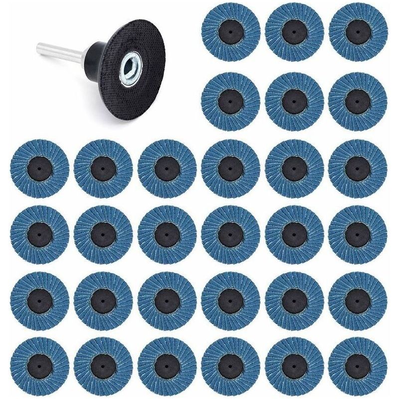 31 Stück 2 Zoll 50mm Schleifscheiben Lamellenschleifscheiben 40er Körnung 60er Körnung 80er Körnung
