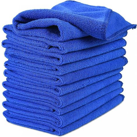 10 Stück Poliertücher Für Die Autowäsche, 30 Cm X 30 Cm, Blau, Mikrofasertuch Für Auto, Geeignet Für Zuhause, Küche Und Auto