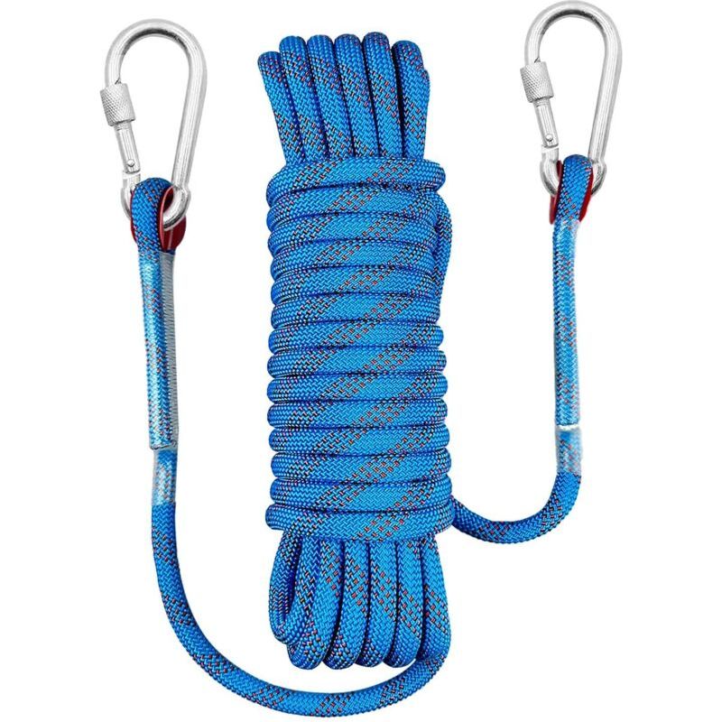 Kletterseil, 10m Kletterseil, Kletterband, Nylonseil, 10mm Kletterseil, Mit 2 Karabinern Geeignet Für Klettern, Abseilen, Sport, Rettung
