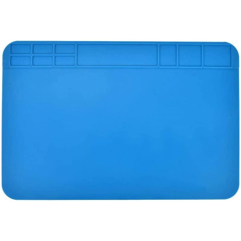 Silikon-lötmatte, Silikon-reparaturmatte, Hitzebeständige Lötmatte Für Die Reparatur Von Leiterplatten, 30 X 20 Cm, Blau